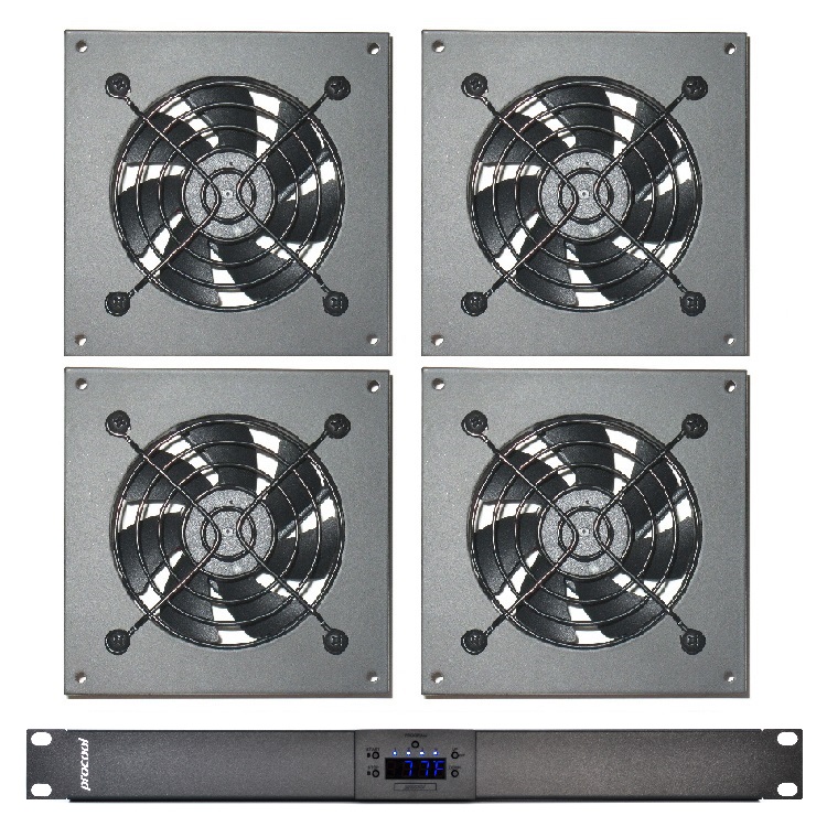 PROCOOL T380 2U Rack Mount Intake Fan/High Power Cooling System/Industrial Cabinet Cooling Network Server IT Rack Mount Fan Panel 19 