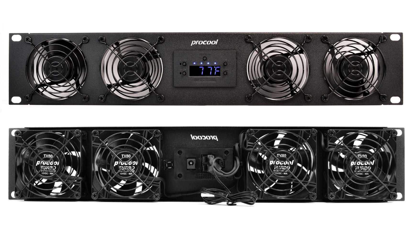 SP480TV - 2U Temperature-Controlled High Airflow Rack Fan System