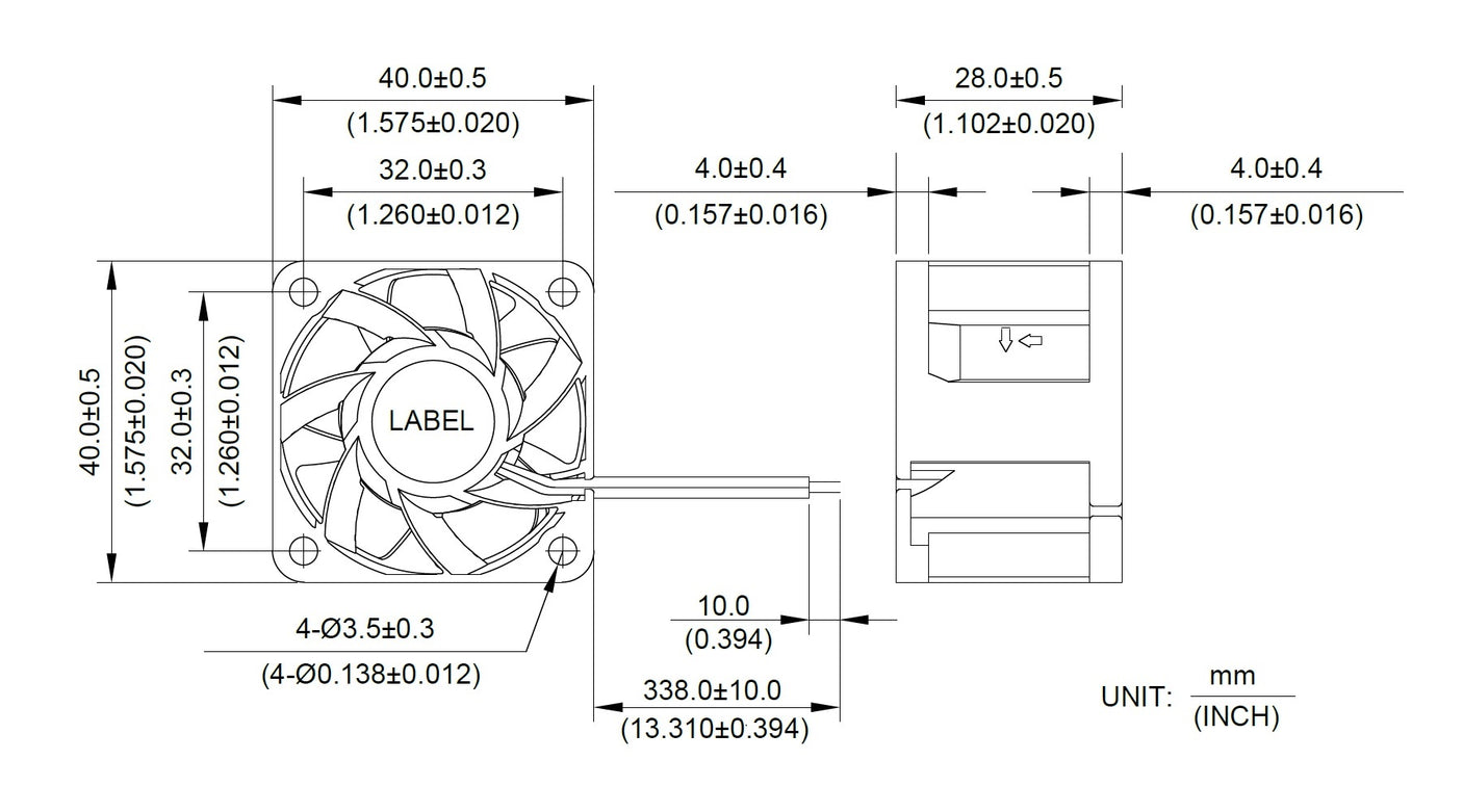 T40 - Ultra High Airflow 40mm Fan