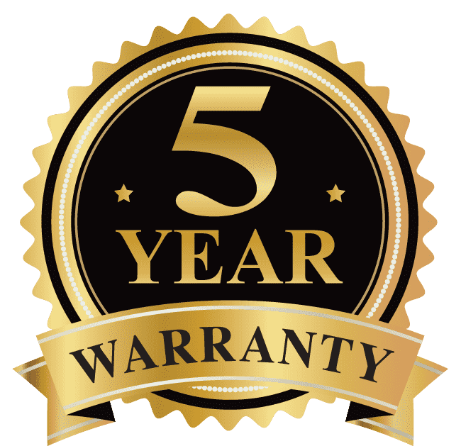 5 Year warranty